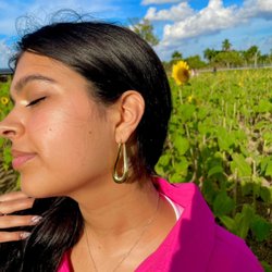 South Miami Jewelers - Italian gold twist hoop earrings