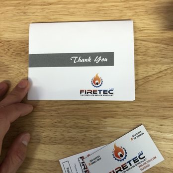 FireTec - Thank you card - Fireplace Services Near Me
