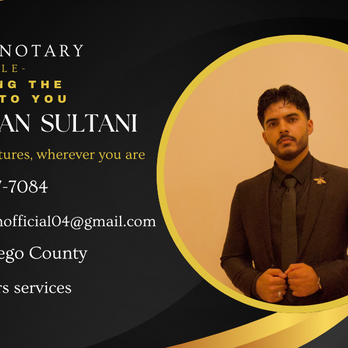 Sulaiman Sultani - Notaries Near Me - El Cajon, California Sulaiman Sultani - Notaries Near Me - El Cajon, California