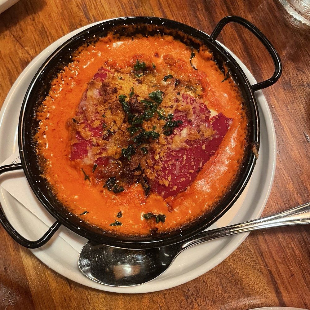 Bravas Bar de Tapas - Dungeness Crab Stuffed Piquillo Peppers, Idiazábal Cream, Jamón Migas - Spanish Near Me - Healdsburg, California