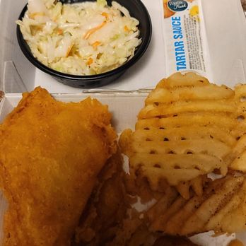 Long John Silver's - Meal with fish, fries, Cole slaw, hush puppies(after eating some lol) - Seafood Near Me - Mesa, Arizona