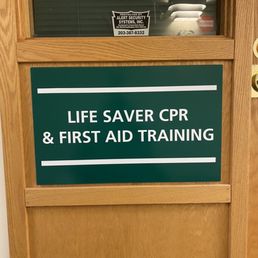 Exterior outside entrance of Life Saver CPR & First Aid Training - Office signage - Meriden, Connecticut Exterior outside entrance of Life Saver CPR & First Aid Training - Office signage - Meriden, Connecticut