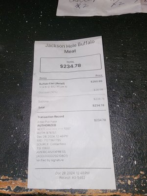 Jackson Hole Buffalo Meat