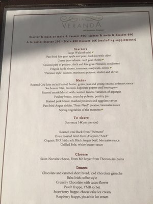 Menu photo 3 La Véranda Versailles, 78 Menu photo 3 La Véranda Versailles, 78