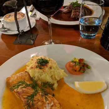 Samborombon - Grilled salmon was nicely done, fresh and tender. Reindeer steak was perfect too. - Argentine Near Me - Stockholm, Alberta