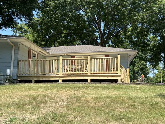 Deck, Railings & Outdoor Living Solutions - From deck design and construction to repairs, upgrades, and custom railings, we turn your outdoor space into a relaxing retreat with quality craftsmanship.
Services:

Deck Construction & Design

Deck Repair & Replacement

Deck Design

Stairway Addition

Patio, Porch, or Terrace Construction

Landscaping Building Construction

Custom Railings (Wood, Metal, & More)