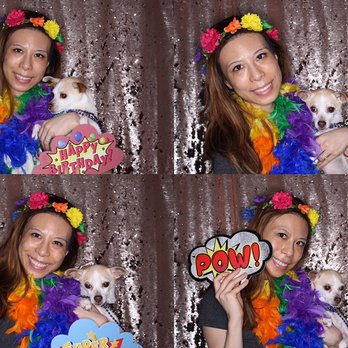 Wake Up Photo Booth - Reijun poses with her beloved pooch Timmy. - Photo Booth Rentals Near Me Wake Up Photo Booth - Reijun poses with her beloved pooch Timmy. - Photo Booth Rentals Near Me