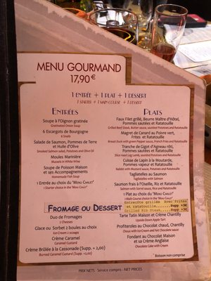 Menu photo 6 Le Chalet Saint-Michel Paris, 75 Menu photo 6 Le Chalet Saint-Michel Paris, 75