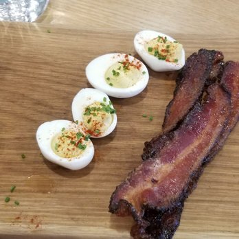 Magnolia Table - Eggs and bacon appetizer - Breakfast & Brunch Near Me - Waco, Texas Magnolia Table - Eggs and bacon appetizer - Breakfast & Brunch Near Me - Waco, Texas