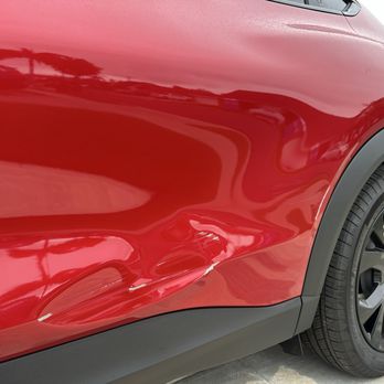 Placentia Paint Correction - Damage hit by a tire on the freeway. Bodyshops charged over $3000, we charged only $850. - Mobile Dent Repair Near Me Placentia Paint Correction - Damage hit by a tire on the freeway. Bodyshops charged over $3000, we charged only $850. - Mobile Dent Repair Near Me