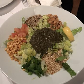 Rangoon Ruby - Green tea salad before they squeeze the lemon and mix it for you - Asian Fusion Near Me - Palo Alto, California