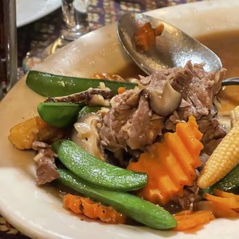 Bangkok Bay - Triplet Dragons with very tender beef. My husband's favorite. - Thai Near Me - Solana Beach, California Bangkok Bay - Triplet Dragons with very tender beef. My husband's favorite. - Thai Near Me - Solana Beach, California