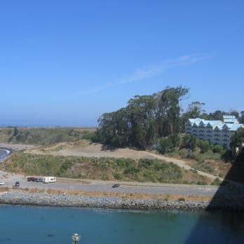 North Cliff Hotel - View from other side of jetty - Hotels Near Me - Fort Bragg, California