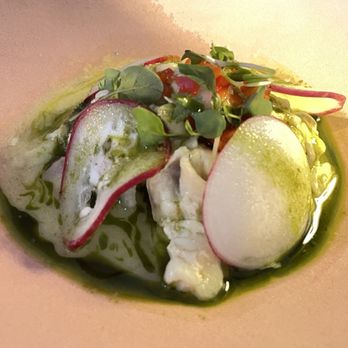 Elia - Seabass carpaccio, more like a ceviche - Wine Bars Near Me - San Carlos, California Elia - Seabass carpaccio, more like a ceviche - Wine Bars Near Me - San Carlos, California