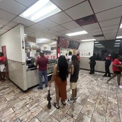 JJ Fish & Chicken - Main dining area for ordering , bathrooms But no dining