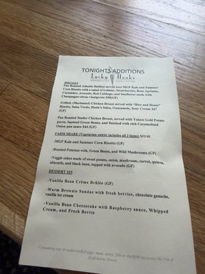 Menu photo 1 Lucky Hank's Restaurant & Cafe Edgartown, MA