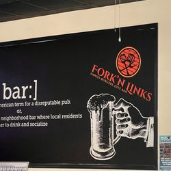 Fork'n Links - Sign on wall