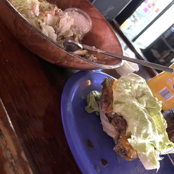 Bilmar Station - Thursday $3 burger no bun, I used lettuce from my 1/2 wedge salad. Perfect! - Sports Bars Near Me - Tampa, Florida