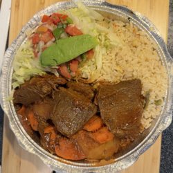 Sabor Latino Restaurante y Pupuseria - Carne Guisada. It was great and enough for 2-3 meals.