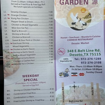 Xins Garden Chinese Restaurant - Menu - Chinese Near Me - Desoto, Texas