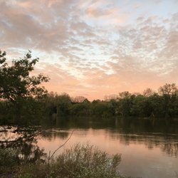 Trestle To Trestle Trail - Des Moines river along the trail at sunset