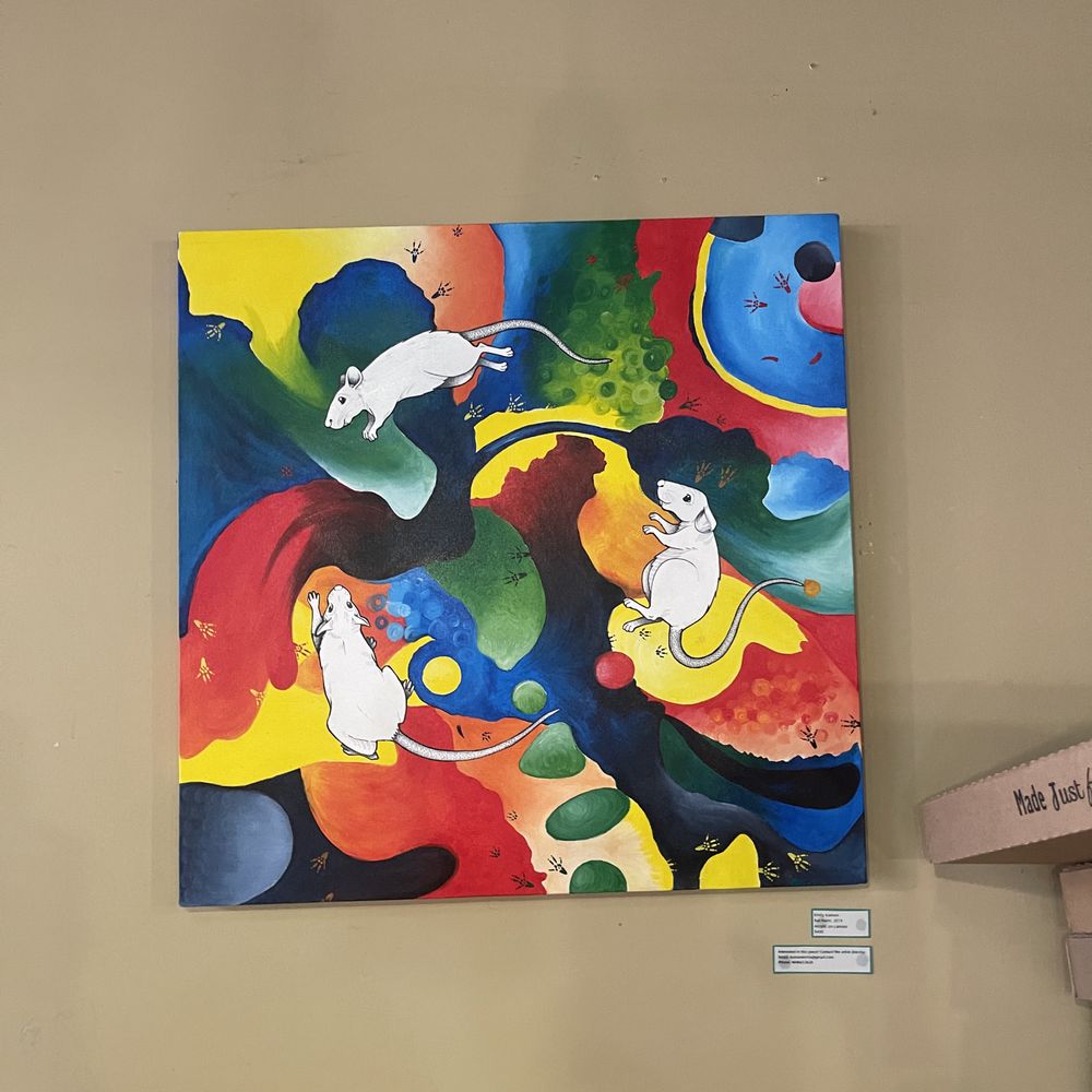 Mezza Luna Pizzeria - local art for sale on the wall - Pizza Near Me - Eugene, Oregon