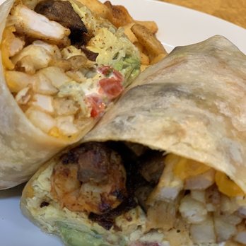 Brigantine - Surf and turf breakfast burrito - Seafood Near Me - Poway, California Brigantine - Surf and turf breakfast burrito - Seafood Near Me - Poway, California