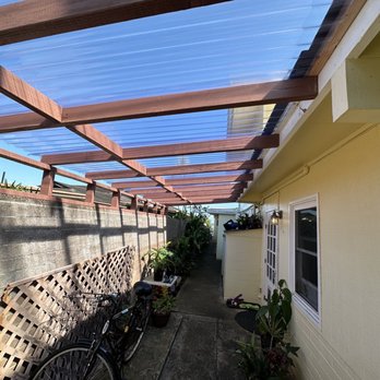 Aloha decking and fencing - View of the completed awning - Carpenters Near Me Aloha decking and fencing - View of the completed awning - Carpenters Near Me