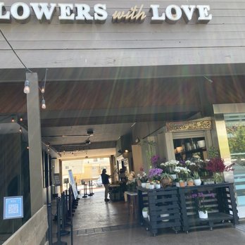 Flowers With Love - Shop in Brentwood. If you look closely you can see a planter with orchids like mine. - Florists Near Me - Los Angeles, California