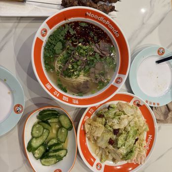 Noodle Panda - Beef noodle set with cucumber and lamb skewers! - Noodles Near Me - San Francisco, California Noodle Panda - Beef noodle set with cucumber and lamb skewers! - Noodles Near Me - San Francisco, California