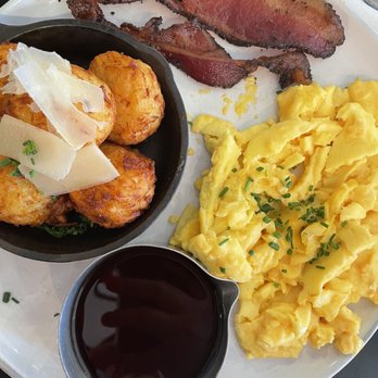 Magnolia Table - Eggs, Thick-cut Peppered Bacon, Housemade Tater Tots - Breakfast & Brunch Near Me - Waco, Texas Magnolia Table - Eggs, Thick-cut Peppered Bacon, Housemade Tater Tots - Breakfast & Brunch Near Me - Waco, Texas