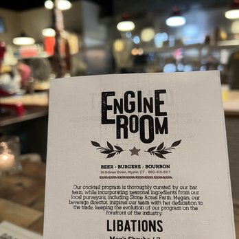 Engine Room - Menu and open kitchen - Southern Near Me - Mystic, Connecticut Engine Room - Menu and open kitchen - Southern Near Me - Mystic, Connecticut
