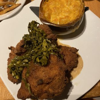 Maple Tree Inn - Chicken, with greens and mac&cheese. - Southern Near Me - Homewood, Illinois