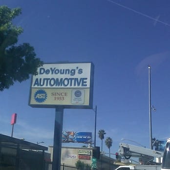 DeYoung's Automotive - Main Sign - Smog Check Stations Near Me - Canoga Park, California