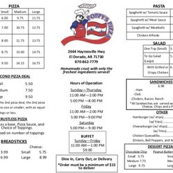 Poppy’s Pizza - New Menu