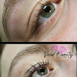 Eyelash lift and tint