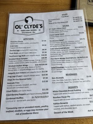 Menu photo 5 Clyde's Table and Tavern Cleveland, GA Menu photo 5 Clyde's Table and Tavern Cleveland, GA
