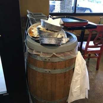 Cafe Rio Fresh Modern Mexican - Overflowing garbage can. There were only about 10 people in there the whole time we were there. It did get emptied by the time we left. - Mexican Near Me - Burke, Virginia