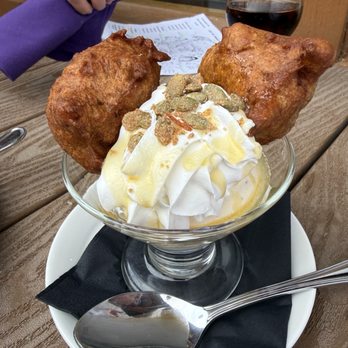 Ocotillo Cafe - The mesquite donuts with ice cream! You must get this!!! - New American Near Me - Tucson, Arizona