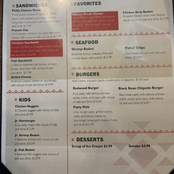 Abalone Bar & Grill - Menu - New American Near Me - Klamath, California