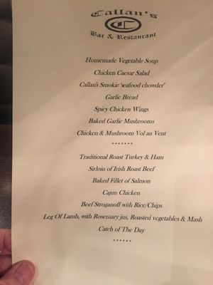 Menu photo 2 Callan's Bar Carrickmacross, MN