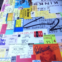 Yabbey Road - Great table design using old concert tickets was a great talking point.