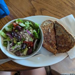 The Gathering Tree - Greek salad with grilled sandwich