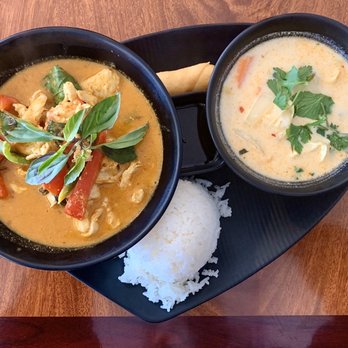 Ocean Thai Cuisine - Perfect lunch combo - chicken panaeng curry with coconut soup - Thai Near Me - Oceanside, California