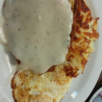 Maggies On Meeker - Chicken Fried Steak with hash and over easy eggs - American Near Me - Kent, Washington