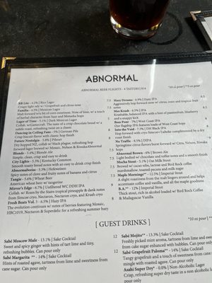 Menu photo 1 Abnormal Beer San Diego, CA