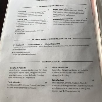 Sudaka - Menu - Peruvian Near Me - Elizabeth, New Jersey Sudaka - Menu - Peruvian Near Me - Elizabeth, New Jersey