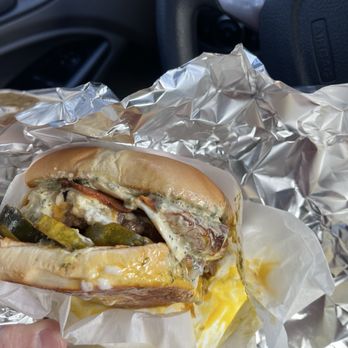 Bao Boss - Blue cheese bacon burger with fried egg and no onions - Sandwiches Near Me - Everett, Washington Bao Boss - Blue cheese bacon burger with fried egg and no onions - Sandwiches Near Me - Everett, Washington