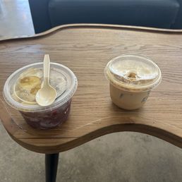 Açaí bowl and small coffee Açaí bowl and small coffee