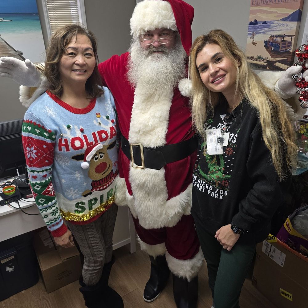 Capistrano Beach Care Center - Myrna Anderson Activities Director on left, Santa Claus (Jonathan Stahl), another one of CBCC's best CNA'S - Skilled Nursing Near Me - Capistrano Beach, California Capistrano Beach Care Center - Myrna Anderson Activities Director on left, Santa Claus (Jonathan Stahl), another one of CBCC's best CNA'S - Skilled Nursing Near Me - Capistrano Beach, California